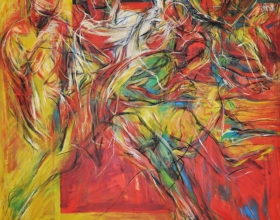 63-Yusof Ghani Siri Tari (1993) 127.5cm x 137.5cm Oil on Canvas SOLD
