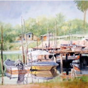 4-Harmony in Pantai Cahaya Bulan, Kelantan, 2011 RM 3,300.00-SOLD | Watercolour on paper | 50 x 70 cm