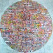 39 Nizar Kamal Ariffin B. Pahang, 1964 Dalang Series _Siri Dunia Garis Aman #6_, 2016 Acrylic on canvas 122 x 122cm