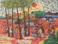 Kwan Chin "Kampung Life" (2012) Batik 76 x 101.5cm RM14,500