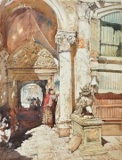 3-Entrance to the Square, 1982 RM 42,560.00-SOLD | Watercolour on paper | 76.5 x 57 cm