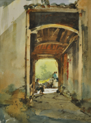 5-SOLD rm 4,480-Ong-Kim-Seng-38-x-28-cm,-Watercolour-on-paper-RM-6,000---8,000