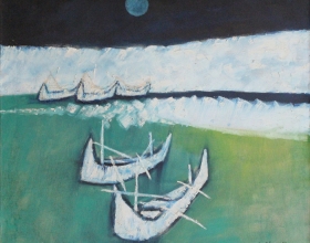 3-Bluemoon, 1995 SOLD 90cm X 95cm Oil On Canvas