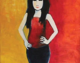 7-Elina, 2011 140cm x 140cm Oil On Canvas