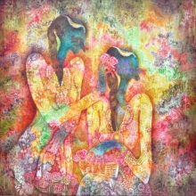 11-Flower Girls, 2005. Oil on Canvas. 150cm x 150cm
