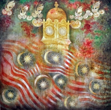 15-Jalur Gemilang, 2002. Oil on Canvas.127cm x 127cm