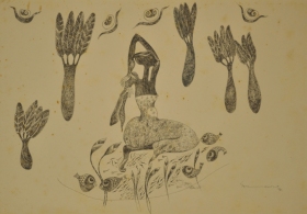24-Longing for Love, 1998. Pen & Ink on Paper, 36cm x 54cm
