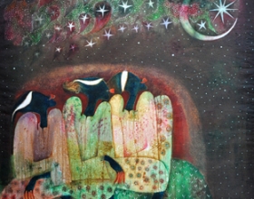 29-Moon of Ramadhan, 1997. Oil on Canvas. 127cm x 127cm