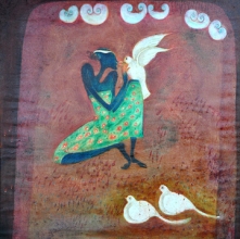 3-Declaration of Love, 1997. Oil on Canvas. 92cm x 92cm