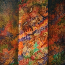 33-The Kiss, 2008. Oil on Canvas. 127cm x 127cm