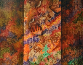 33-The Kiss, 2008. Oil on Canvas. 127cm x 127cm