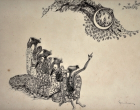 35-Untitled (II), 1999. Pen & Ink on Paper, 36cm x 54cm
