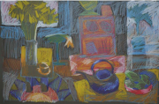 5-Garden Series I, 1996 RM 3,300.00-SOLD | Oil pastel on paper | 37 x 52 cm