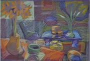 6-Garden Series II, 1996 RM 4,400.00-SOLD | Oil pastel on paper | 37 x 52 cm