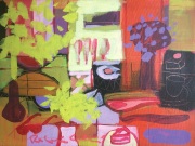 Lot-14-Rafiee-Ghani-Study-for-Sultan-Garden-oil-pastel-on-canvas-30-x-40-cm