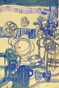 Rafie-Ghani-Still-Life-Study-In-Blue-2010-Watercolour-on-paper-91-x-61cm-cm-scaled