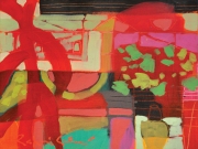Rafiee Ghani, Red Kang Kong Oil on canvas 30.5 x 40.6 cm