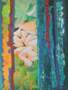 10-RM 16,500.00-SOLD Raphael Scott Ahbeng, Celestial Curtain, 2002, Oil on canvas 240 x 182 cm