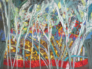 12-RM 11,000.00-SOLD RSA Forest in Gold, 2009, Acrylic on canvas, 96.5 x 128 cm