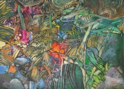 15-Forest Clockwork, 1996 RM 13,200.00-SOLD | Acrylic on canvas | 99 x 138 cm