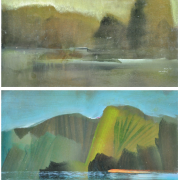 19-Mutud & Pandan, 2010 RM 2,200.00-SOLD | Oil on board | 30.5 x 45 cm x 2 pieces