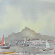 26-The Great Race at Santubong, 1990 RM 1,120.00-SOLD | Watercolour on paper | 28 x 38 cm