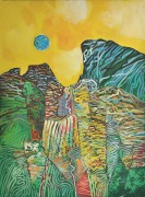 29-RM 11,200.00-SOLD Raphael Scott Ahbeng "Blue Moon" (2009) Acrylic on canvas 121 x 91 cm