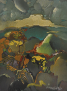 88-Raphael-Scott-Ahbeng,-'Judgement-Day-in-Sarawak'-(2005),-30.5cm-x-22.5cm,-Oil-on-board
