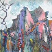 Raphael Scott Ahbeng _Birdnest Mountain_ (2011) 59 x 89 cm