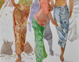 16-Khalil Ibrahim, East Coast Series (undated) SOLD Watercolour on Paper 14.5cm x 21cm