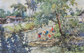 24-Shafurdin Habib, Ada Ikan Hari Ini (2011) 30.5cm X 45.8cm, Watercolour on Paper