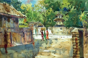 26-Shafurdin Habib, Bali Series (2010) 30.5cm x 45.8cm, Watercolour on Paper