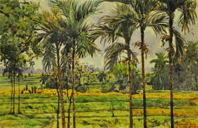 33-Shafurdin Habib, Bali Series, Panen II (2010) 30.5cm x 45.8cm, Watercolour on Paper
