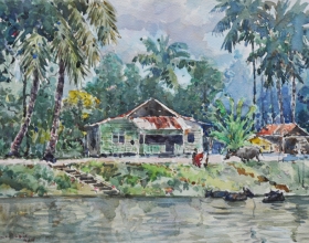 38-Shafurdin Habib, Berendam (2011) 30.5cm x 45.8cm, Watercolour on Paper
