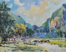 41-Shafurdin Habib, Gembala (2011) 30.5cm x 45.8cm, Watercolour on Paper