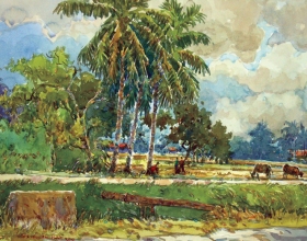 51-Shafurdin Habib, Sg Besar Series 6 (2010) 30.5cm x 45.8cm, Watercolour on Paper