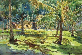 53-Shafurdin Habib, Sg Besar Series 8 (2010) 30.5cm x 45.8cm, Watercolour on Paper