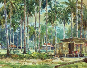 54-Shafurdin Habib, Sg Besar Series, Paka, Terengganu (2010) 30.5cm x 45.8cm, Watercolour on Paper