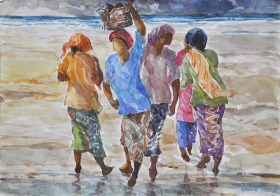 8-Khalil Ibrahim, East Coast Series, (2008) SOLD Watercolour on Paper 40cm x 29cm
