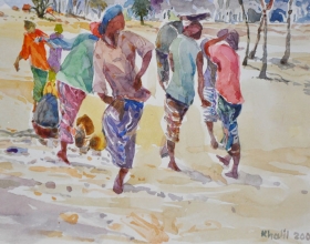 9-Khalil Ibrahim, East Coast Series, (2009) SOLD Watercolour on Paper 24cm x 17cm