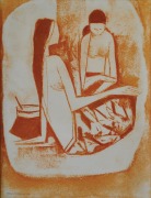 Lot-33-Seah-Kim-Joo-Two-Sisters-1970s-Batik-on-silk-61-x-45-cm