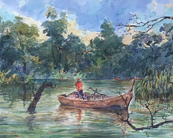 Lot-39-Shafurdin-Habib-Menyusuri-Sungai-2011-watercolour-on-paper-1
