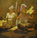 LOT 59 - ISMAIL-MAT-HUSSIN-REBAT-MUSICIAN-2010-67 x 70 cm