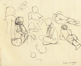 11-Study of Figures, 1969 Pen & Ink on Paper | 20.2cm x 24.5cm