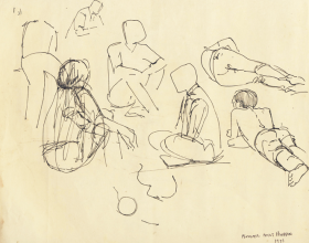 11-Study of Figures, 1969 Pen & Ink on Paper | 20.2cm x 24.5cm