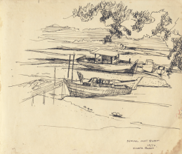 18-Kuala Besar, 1972 Pen & Ink on Paper | 20.2cm x 24.5cm