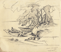 19-Kuala Besar, 1979 Pen & Ink on Paper | 20.2cm x 24.5cm