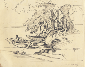 19-Kuala Besar, 1979 Pen & Ink on Paper | 20.2cm x 24.5cm