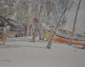 2-Pantai Sabak, 1976 Watercolour on Paper 29cm x 42cm
