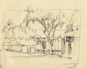 22-Melawi, 1980 Pen & Ink on Paper | 20.2cm x 24.5cm
